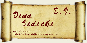 Dina Vidicki vizit kartica